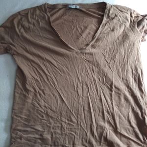 Cotton womens vneck top